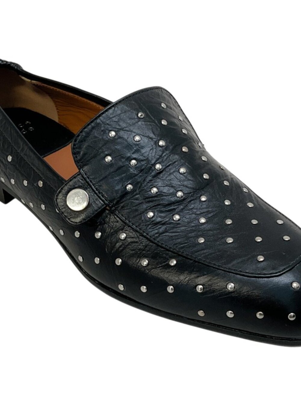 Laurence Dacade Black Leather Silver Studded Angela Loafers